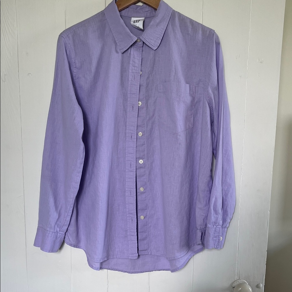 GAP Light Purple Button-Down Shirt